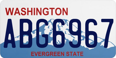WA license plate ABG6967