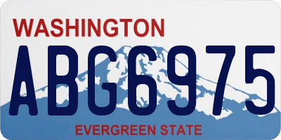 WA license plate ABG6975