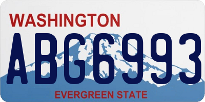 WA license plate ABG6993
