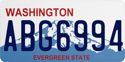 WA license plate ABG6994