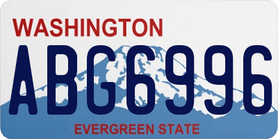 WA license plate ABG6996