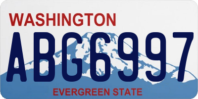 WA license plate ABG6997