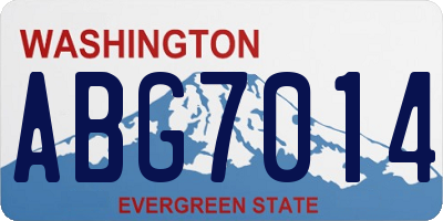 WA license plate ABG7014