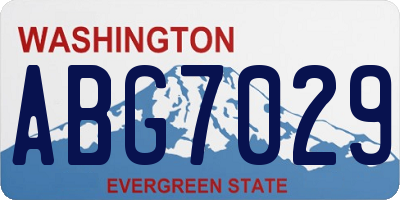 WA license plate ABG7029