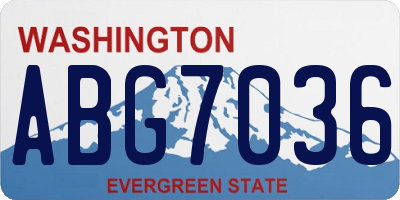 WA license plate ABG7036