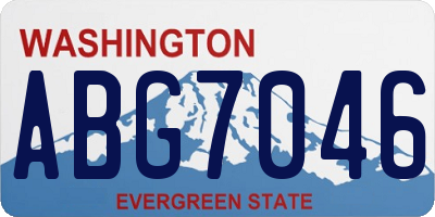 WA license plate ABG7046