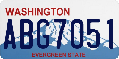 WA license plate ABG7051