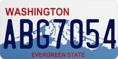 WA license plate ABG7054
