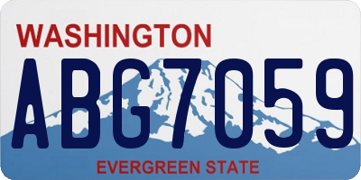 WA license plate ABG7059