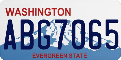 WA license plate ABG7065