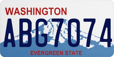 WA license plate ABG7074