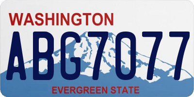 WA license plate ABG7077
