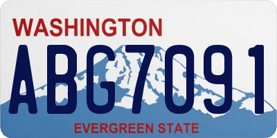 WA license plate ABG7091