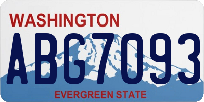 WA license plate ABG7093