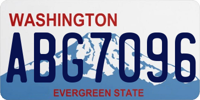 WA license plate ABG7096