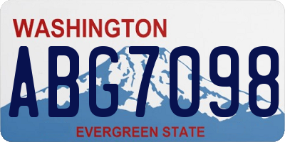 WA license plate ABG7098