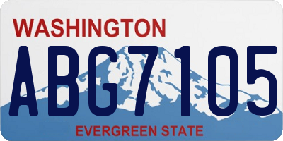 WA license plate ABG7105