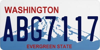 WA license plate ABG7117