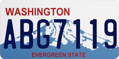 WA license plate ABG7119