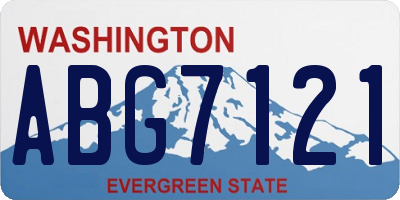 WA license plate ABG7121