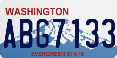 WA license plate ABG7133