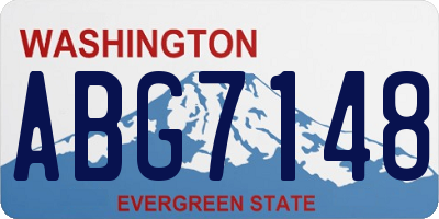 WA license plate ABG7148