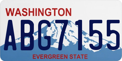 WA license plate ABG7155