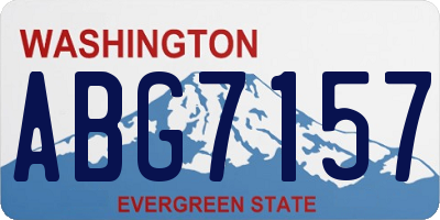 WA license plate ABG7157