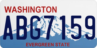 WA license plate ABG7159