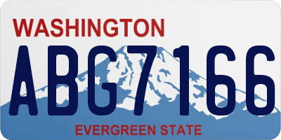 WA license plate ABG7166