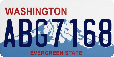 WA license plate ABG7168