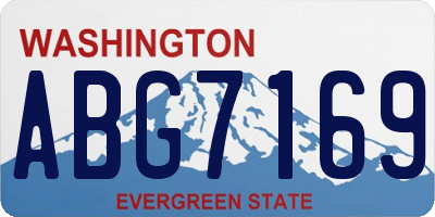 WA license plate ABG7169