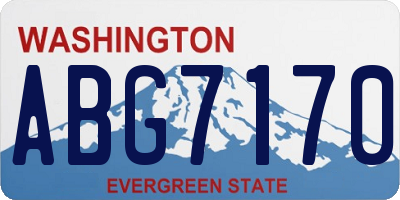 WA license plate ABG7170