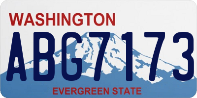 WA license plate ABG7173