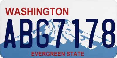 WA license plate ABG7178