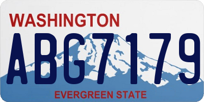WA license plate ABG7179