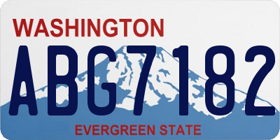 WA license plate ABG7182