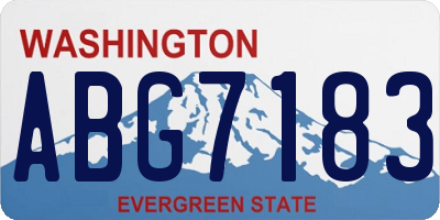 WA license plate ABG7183
