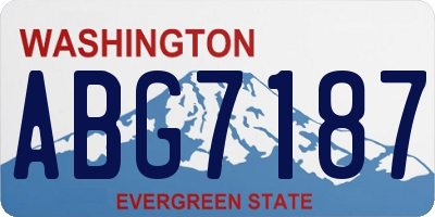 WA license plate ABG7187