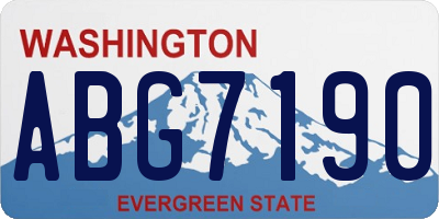 WA license plate ABG7190