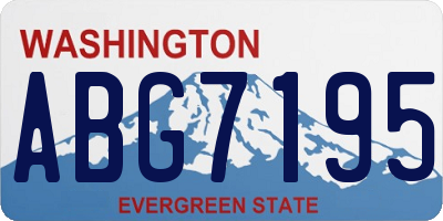 WA license plate ABG7195
