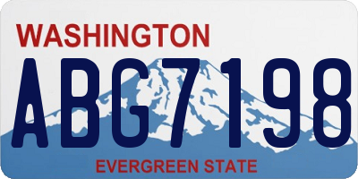 WA license plate ABG7198