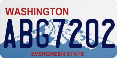 WA license plate ABG7202