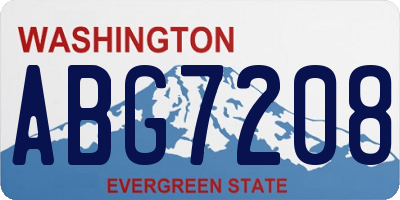 WA license plate ABG7208