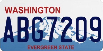 WA license plate ABG7209
