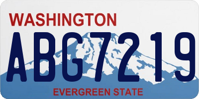 WA license plate ABG7219