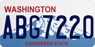 WA license plate ABG7220