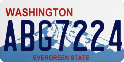 WA license plate ABG7224