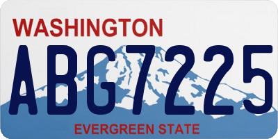 WA license plate ABG7225
