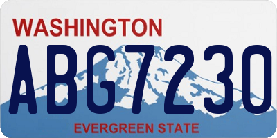 WA license plate ABG7230